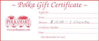 Gift Certificate - $4.50 Value Polka Gift Certificate
